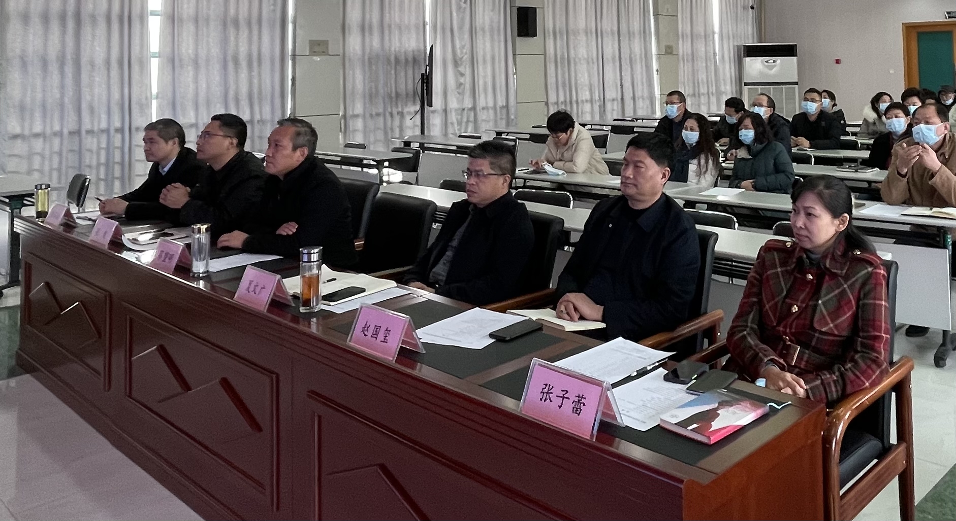 医院党委班子成员参加2021年度党支部书记抓基层党建述职评议大会